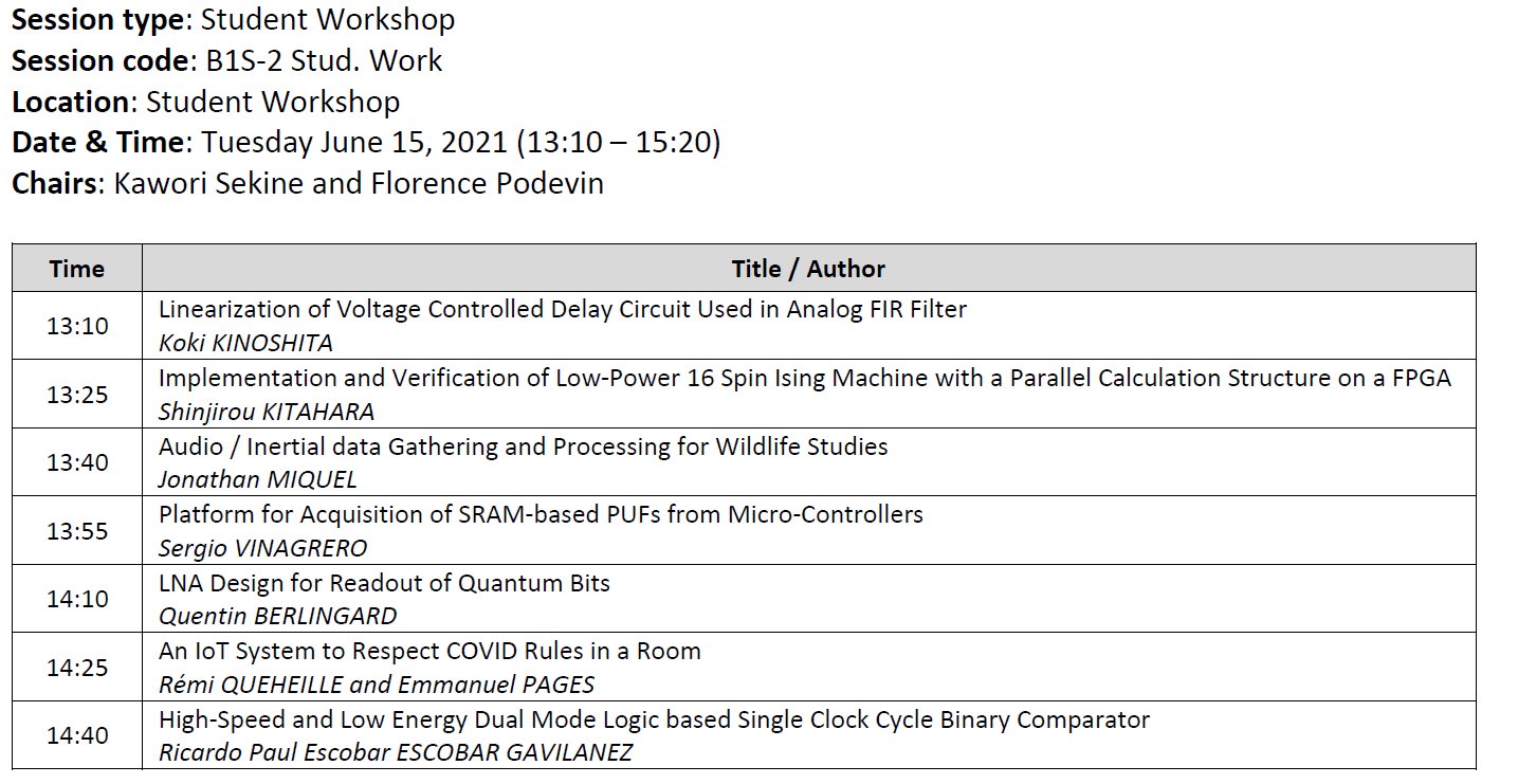 SW Program – NEWCAS 2021